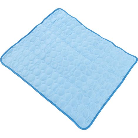 Tapis rafraîchissant pour animaux de compagnie, respirant, pliable et réutilisable, coussin auto-rafraîchissant d'été pour chiens et chats, taille L, bleu (1/5)