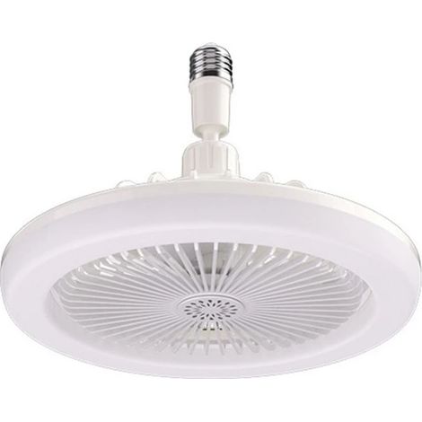 Lifcausal – Ventilateur de plafond intelligent et silencieux – Télécommande – 3 vitesses – Lumière blanche et chaude – Installation E27 – 25 cm blanc (1/2)