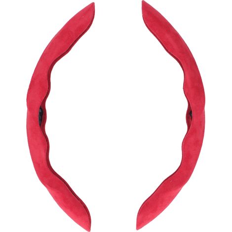 2Pièces Housse Volant Voiture Protecteur Segmenté Antidérapant Compatible Ford Escape Fusion Mustang Rouge (1/5)