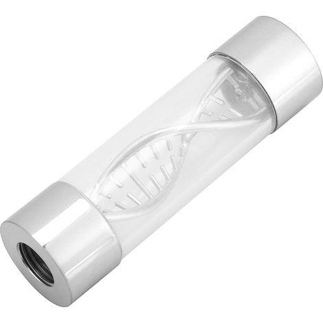 Débitmètre d'eau à spirale métallique multicolore, filetage femelle G1/4 pour refroidissement liquide d'ordinateur (argenté)