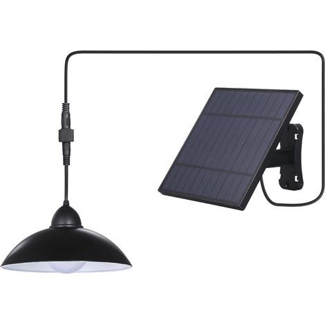 Lampe à Suspension Solaire avec Télécommande Luminosité Réglable 12 LED Lampe de Hangar IP65 Lampes Suspendues Extérieures Résistantes à l'eau pour Jardin Patio Balcon Maison (1/5)