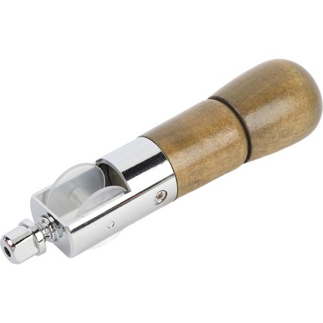 Poinçon de couture professionnel, kit de réparation pour couture à la main du cuir avec poignée foncée, aiguilles et clé. (1/5)