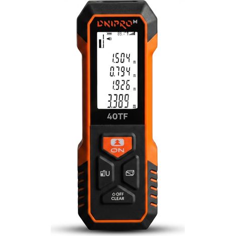 Dnipro-M Medidor Telémetro Láser Digital 100m – Distancia, Área, Volumen y Pitágoras, Ángulo Digital 0-90°, Memoria 20 Mediciones, Precisión ±1,5mm, (1/5)