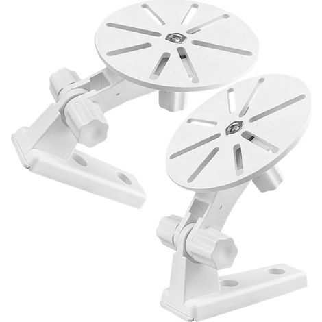 Support réglable Healeved pour caméras de sécurité, 2 pièces, en ABS blanc, fixation murale et sur