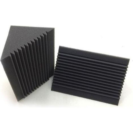 Mousse Acoustique - Absorption Basse Fréquence - Pour Studio D'Enregistrement Et Home Cinéma - 12 x 12 x 24 Cm - Lot De 6 Pièces (1/4)
