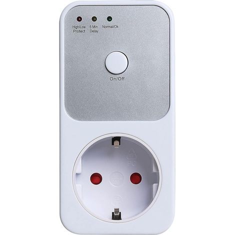 Interruptor protector automático contra sobretensiones AC220V, protector de seguridad contra sobretensiones, enchufe europeo, protector para refrigerador - 1 unidad (1/5)