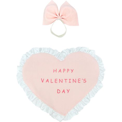 Conjunto de ganso de porche para el Día de San Valentín, motivos de corazones en