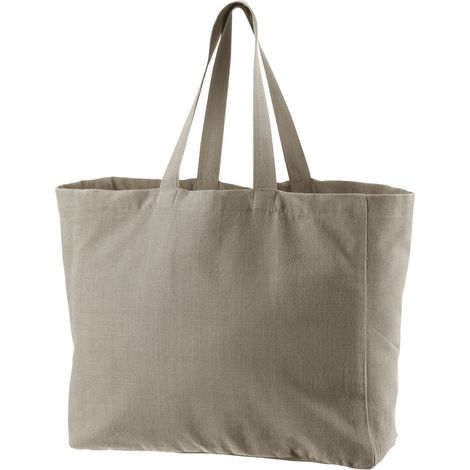 Sac cabas de course réutilisable Ombre en coton recyclé avec poche zippée 35 x 40 x 15 cm - PANGIVO (1/3)