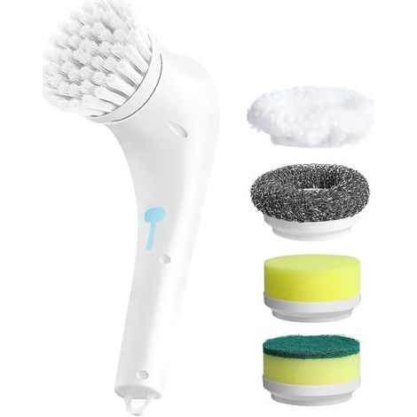 Rotating Electric Cleaning Brush, Cordless Portable Cleaning Brush with 5 Replaceable Brush Heads, Rechargeable Electric Cleaning Brush for Cleaning (1/5)