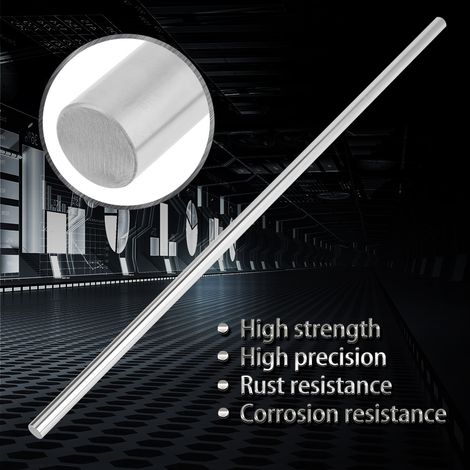 Barre cylindrique linéaire en acier à roulement, tige droite ronde Ø10mm, longueur 500mm, axe de guidage de précision pour rail, pièce unique (1/4)