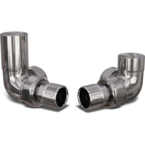 Round - Chrome Radiator Valve Corner Polished 15mm