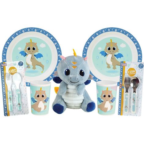 Leon Le Dragon Lot Vaisselle En Plastique Réutilisable (1/5)