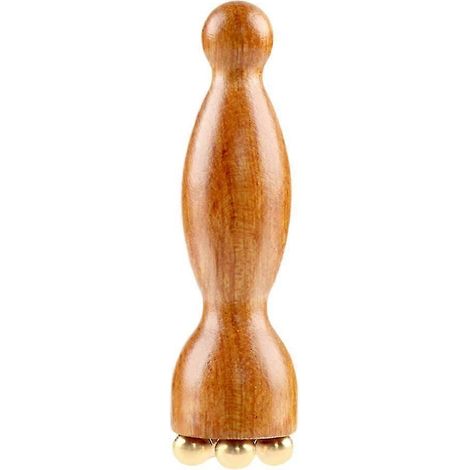 Outil Gua Sha facial en laiton et bois de rose Seedpod Beauty pour la relaxation des yeux (1/5)