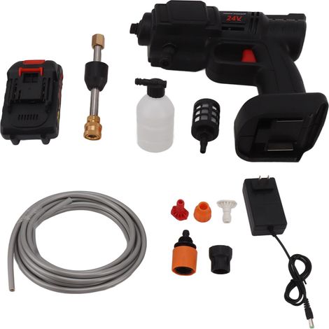 Nettoyeur haute pression sans fil portable pulvérisateur d'eau pour nettoyage climatisation lavage auto arrosage jardin 100‑240V prise US (1/5)