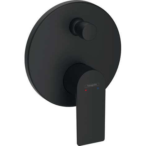 Set de Finition pour Mitigeur Thermostatique Baignoire Encastré, avec 2 Fonctions, Robinet Thermostatique Baignoire pour Montage encastré, Noir Mat, 72468670 (1/5)