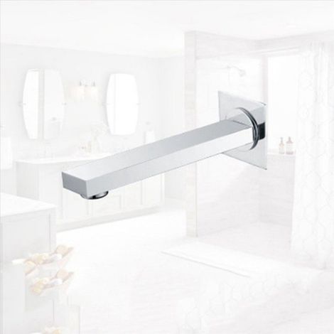 Bec De Baignoire - Laiton - 65x65x200 mm - Raccord 1/2 Pouces - Pour Installation Murale - Lot De 2 (1/5)