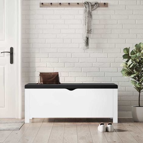 vidaXL Boîte de rangement avec coussin blanc 105x40x45 cm (1/5)