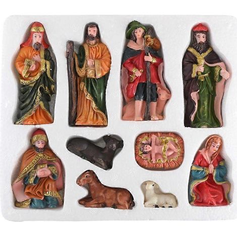 Figurine de la Sainte Famille - Décoration intérieure - Figurine de la crèche - Figurine en résine
