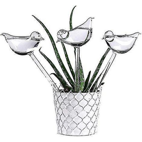 Lot de 6 arroseurs automatiques pour plantes d'intérieur et d'extérieur, avec piquets en plastique et globes d'arrosage automatiques. (1/5)