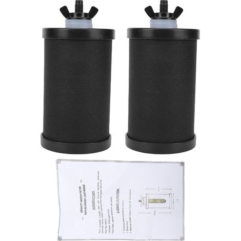 2 filtri per l'acqua di ricambio con blocco di carbone in acciaio inox, purificatore rimovibile che migliora il sapore dell'acqua a casa, in viaggio e all'aperto. (1/5)