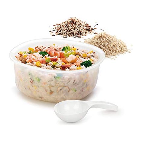 Tescoma 705018 Purity Microwave Cuoci Riso, Plastica, Bianco, Diametro 21 cm, Altezza 10.5 cm (1/4)