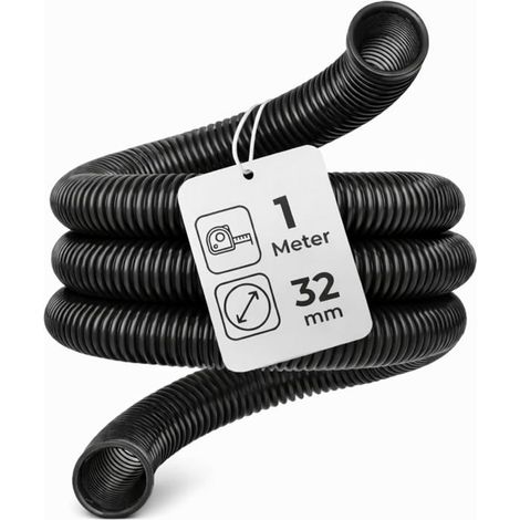 Tuyau d'aspiration DN32 1 mètre Diamètre intérieur 32 mm Tuyau flexible et robuste pour aspirateurs eau et poussière (1/5)