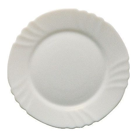 Plato Mesa Llano 23,5Cm Ebro Blanco Cristal Bormioli