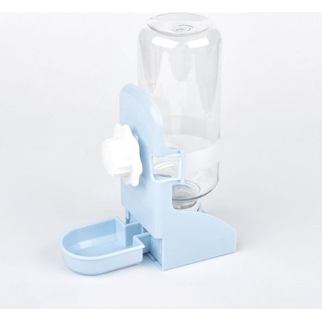 Dispensador automático de agua para mascotas de 500 ml, [doble uso: base/para colgar] Botella de agua pequeña desmontable y fácil de limpiar para hámsteres, conejos y chinchillas. (1/5)
