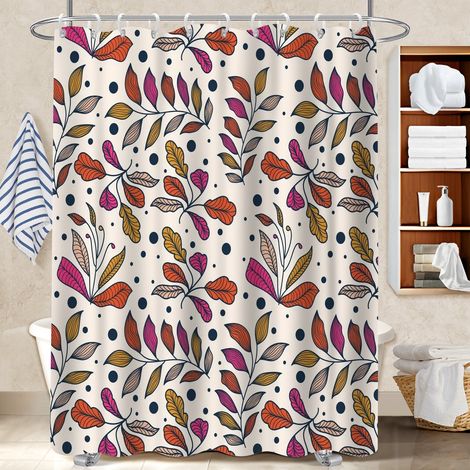 Kit rideau de douche en polyester 180x180 antifongique bâche polyester douche pour nouvelle déco pour la rentrée (1/5)