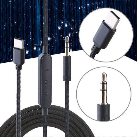 Câble USB-C vers jack 3,5 mm pratique pour casques audio 1000XM5/1000XM4/9500/9600 (1/4)