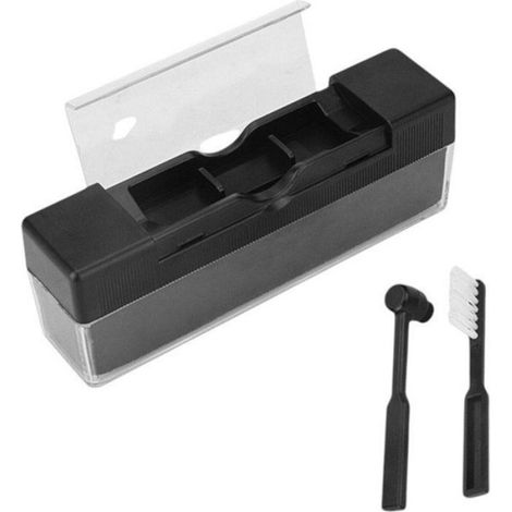 Kit Nettoyage Vinyles - Brosse Fibres Carbone Antistatique - Brosse Aiguille Platine - Pour Disques LP CD Objectifs - 1 Pièce