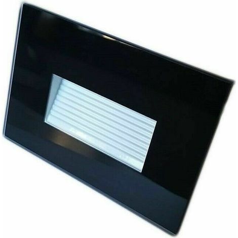 SEGNAPASSO LED 4W INCASSO SCATOLA 503 6400K 3000K 4000K IP65 CORNICE VETRO asimmetrico bianco nero Bianco Naturale - asimmetrico nero