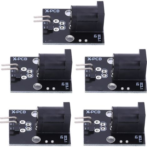 Lot de 5 modules convertisseur d'interface d'alimentation DC2.1 à broches pour blocs de construction électroniques (1/5)