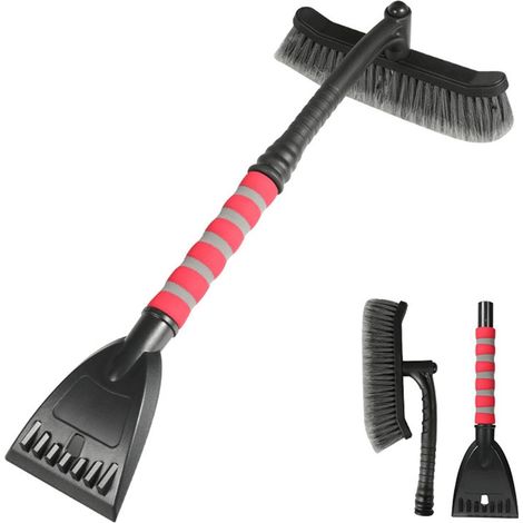 Brosse de pare-brise et grattoir à glace multifonction pour SUV et camions - Poignée ergonomique pour un déneigement facile en hiver (1/5)