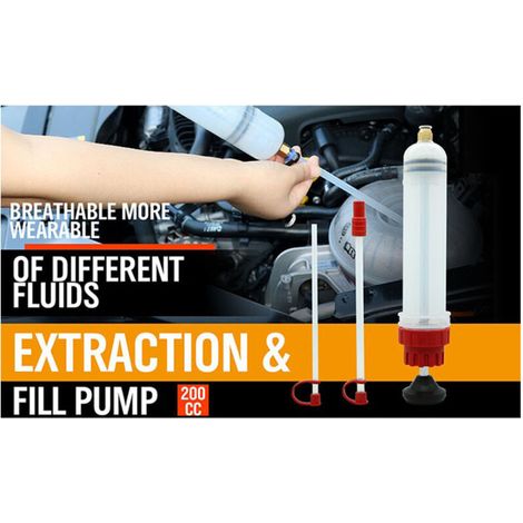Pompa manuale di riempimento olio con siringa di trasferimento 97387, pompa carburante per autoveicoli 200 cm³ 295 g (1/4)