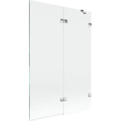 Mexen Lunar paratia per vasca da bagno a 2 ante destra 120 x 150 cm, trasparente, cromo - 897-120-100-01-00-P (1/5)