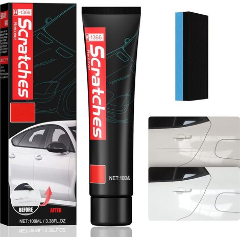 Efface Rayure Voiture, 100 ml Anti Rayure Voiture Carrosserie avec Éponge, Efface Rayure Profonde Voi-ture, Polish Voi-ture Rayure, Crème de Réparation pour Rayure Voitures Carrosserie (1/5)