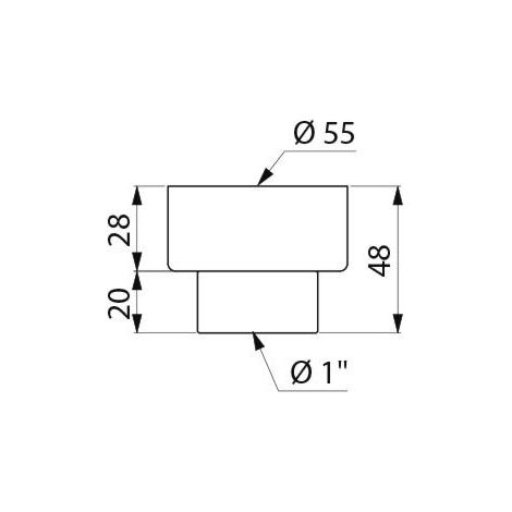 Delabie Steckmuffe Hock-WC D55