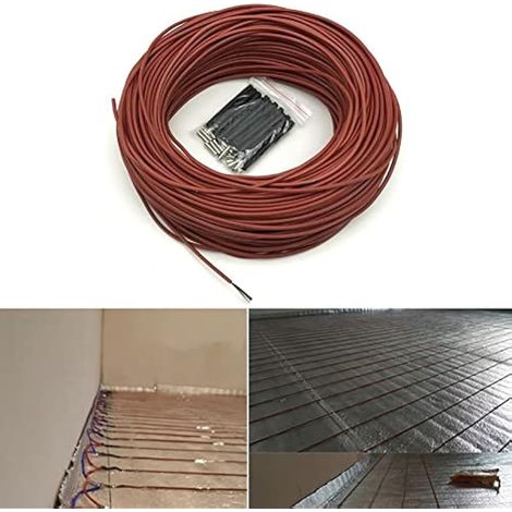 Câble chauffant pour sol chauffant, 12 kV, 33 ohms/m, fibre de carbone, câble chauffant infrarouge pour sol chaud (1/3)