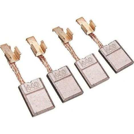 Lot de 4 balais de charbon pour perceuse à percussion électrique sans fil Dtd146 Dhp456 Dhp458 Bhp456 Bdf446 Bhp454 Cb440 (1/5)