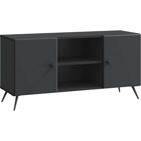 vidaXL  TV Cabinet  Black 102 x 34.5 x 50 cm Engineered Wood