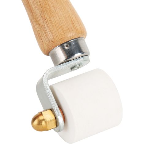 Rouleau de pression manuel en PTFE de 28 mm (1,1 po) avec roulement à 2 voies, manche en bois et résistant à la chaleur, outil de soudage (1/5)