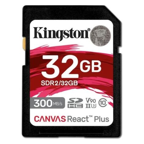 Carte SD Kingston Canvas React Plus 32 Go (1/2)