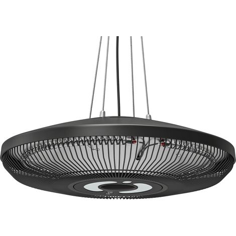 Outsunny calefactor por infrarrojos terraza colgante 2000 w con luz led, con ip65, control por táctil/mando, 2 niveles calor, temporizador 24 h (1/5)