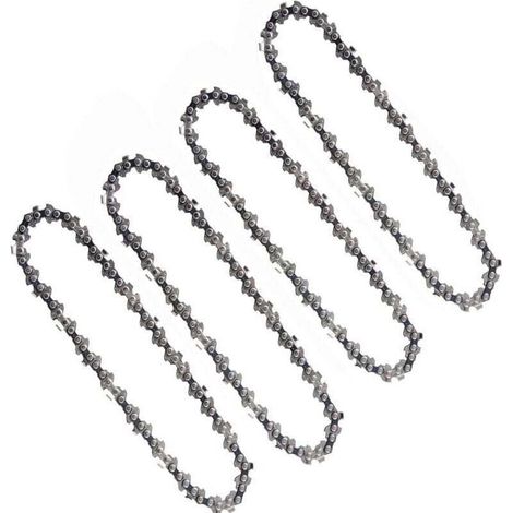 Lot de 4 chaînes de tronçonneuse 6 pouces – 37 maillons d'entraînement – Pour mini tronçonneuses électriques sans fil – Performance optimale
