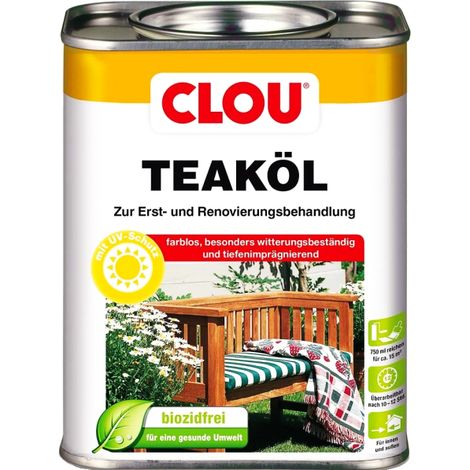 Clou Teaköl 750 ml farblos Holzöle (1/5)