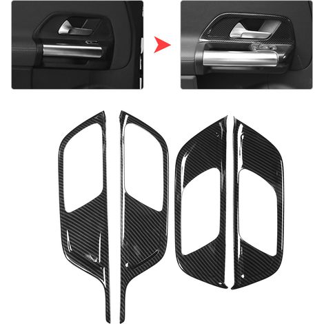 Lot de 4 poignées de porte intérieures texturées en fibre de carbone, compatibles avec Mercedes-Benz Classe B W247 B200 (2020) (1/5)