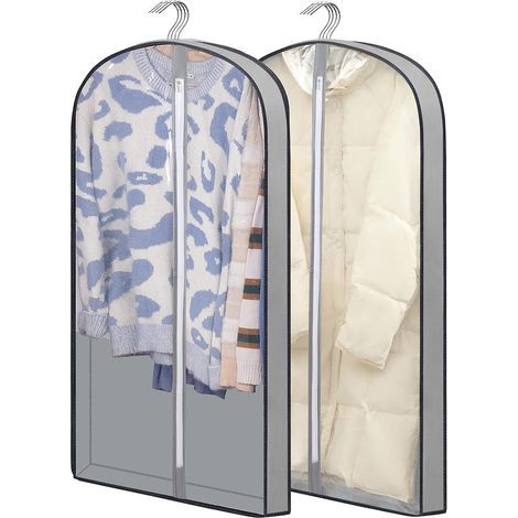 Sacs à poussière pour vêtements. 100 cm. résistants à l'humidité. en plastique. protègent les vêtements. lot de 2. (1/5)