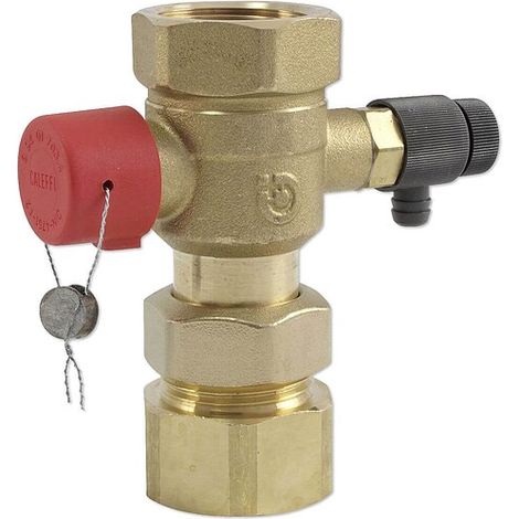 Caleffi Messing-Kappenventil 3/4'' IG x 3/4'' IG - bis 85°C - mit Plombiervorrichtung - 558050
