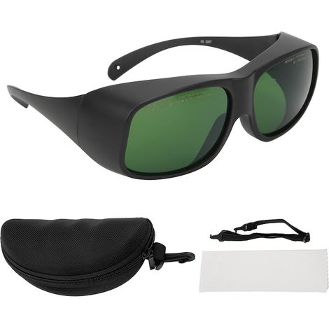 Lunettes de protection laser, 1064 nm, protection contre les radiations, confortables, résistantes, noires (1/5)